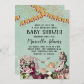 不思議の国の赤ちゃんシャワーのアリス 招待状 (正面/裏面)