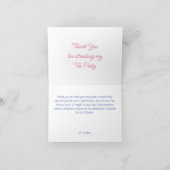 不思議の国の赤ちゃんシャワーサンキューカードのアリス サンキューカード (内部)