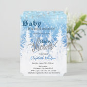 『不思議の国の赤ちゃん』冬の森のベビーシャワー 招待状 (スタンド正面)