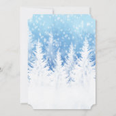 『不思議の国の赤ちゃん』冬の森のベビーシャワー 招待状 (裏面)