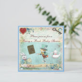 不思議の国の赤ん坊のシャワーに本のアリスを連れて来る 招待状 (スタンド正面)