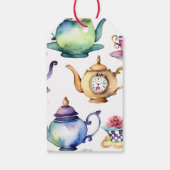 不思議の国の赤ん坊のシャワー感謝していのアリスにお願い ギフトタグ (裏面)