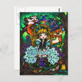 不思議の国の郵便はがきのアリス ポストカード (正面/裏面)