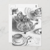 不思議の国の郵便はがきのヤマネの郵便はがきアリス ポストカード (正面/裏面)