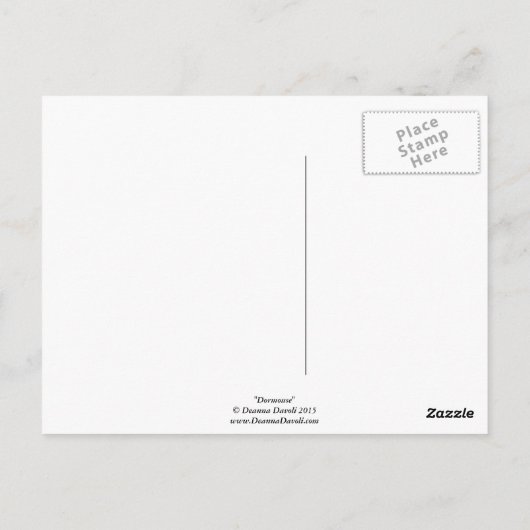 不思議の国の郵便はがきのヤマネの郵便はがきアリス ポストカード (裏面)