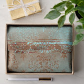 不思議の国の錆びたターコイズホワイトラビットアリス 薄葉紙 (ギフト)