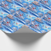 不思議の国の雪、クリスマス ラッピングペーパー (角)