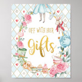 不思議の国の青いアリス贈り物のサインと一緒に ポスター (正面)