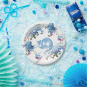 不思議の国の青いチェシャー猫の紙皿のアリス ペーパープレート (パーティー)