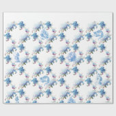 不思議の国の青い花の包装紙のアリス ラッピングペーパー (フラット)