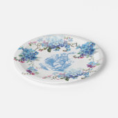 不思議の国の青く白いウサギの紙皿のアリス ペーパープレート (アングル)