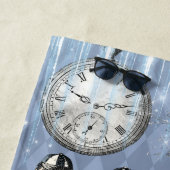 不思議の国の青エレガントい氷のアリス ビーチタオル (インサイチュ)