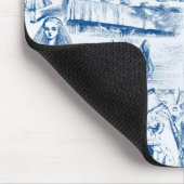 不思議の国の青及び白い苦労のアリス マウスパッド (コーナー)