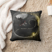 不思議の国の魔法のゴシック様式蝋燭のアリス クッション (ブランケット)