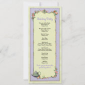 不思議の国の魔法のティーポット フラワー ウェディングプログラム 詳細 招待状 (裏面)