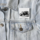 不思議の国の黒猫の本のスケッチのヴィンテージアリス 缶バッジ (インサイチュ)