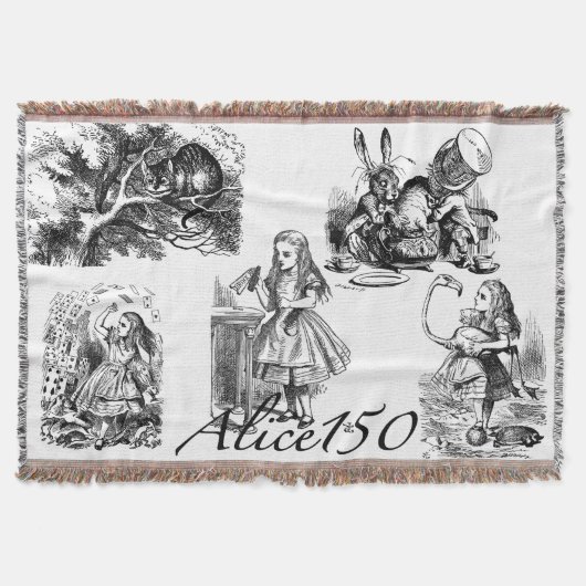 不思議の国の150th記念日のAlice150アリス スローブランケット (正面)