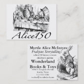 不思議の国の150th記念日のAlice150アリス 名刺 (正面/裏面)