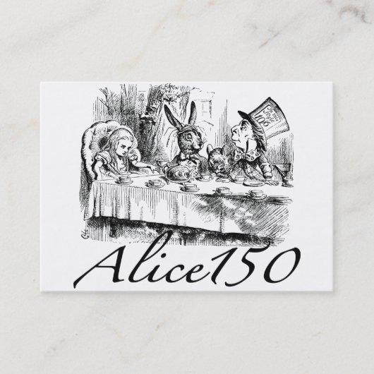 不思議の国の150th記念日のAlice150アリス 名刺 (正面)