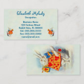 不思議の国の~の名刺のアリスのウサギ 名刺 (正面/裏面)