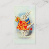 不思議の国の~の名刺のアリスのウサギ 名刺 (裏面)