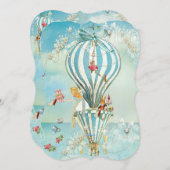 不思議の国のDieCutPartyの招待状の大きいアリス 招待状 (正面/裏面)