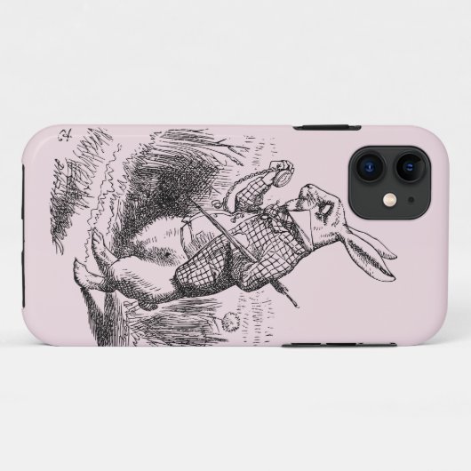 不思議の国のiPhone 5の場合の白いRabbit_Alice Case-Mate iPhoneケース (裏面(横))