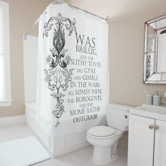 不思議の国のJabberwockyのシャワー・カーテンのアリス シャワーカーテン (インサイチュ)