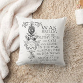 不思議の国のJabberwockyの詩の装飾用クッションのアリス クッション (ブランケット)