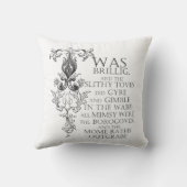 不思議の国のJabberwockyの詩の装飾用クッションのアリス クッション (裏面)