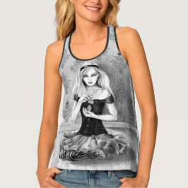 不思議の国のRacerbackのタンクトップのアリス タンクトップ