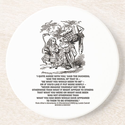 不思議の国は公爵夫人ようであろうものですだった コースター (正面)