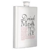 不思議の国は私を黒いおよび赤のクラシックなフラスコ飲みます フラスク (右)