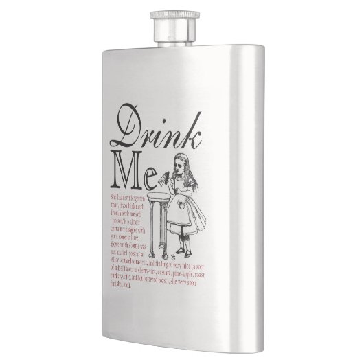 不思議の国は私を黒いおよび赤のクラシックなフラスコ飲みます フラスク (左)