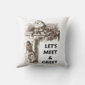 不思議の国アリスHumpty Dumptyに会おう及び挨拶する クッション (裏面)