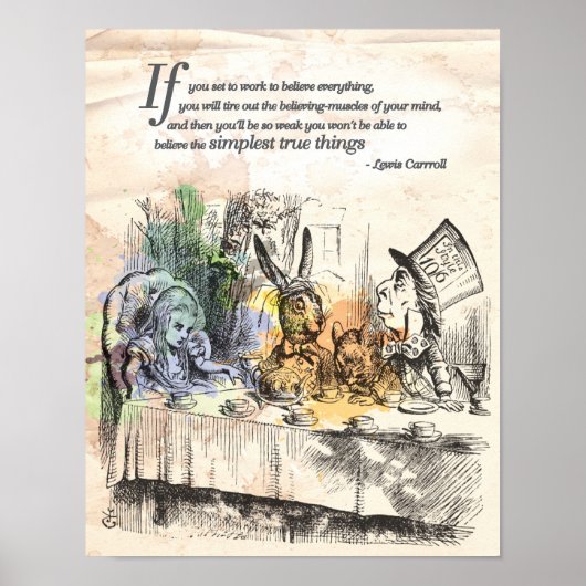 不思議の国シンプルのアリス ポスター (正面)