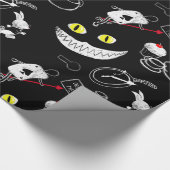 不思議の国パターンのアリス ラッピングペーパー (角)