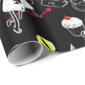 不思議の国パターンのアリス ラッピングペーパー (ロールコーナー)