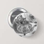 不思議の国ボタンのヤマネボタンアリス 缶バッジ (正面&裏面)