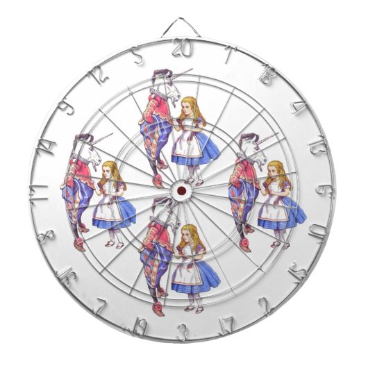 不思議の国及びユニコーンのダート盤のアリス ダーツボード (正面)