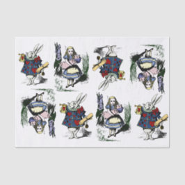 不思議の国及び白いウサギのクラシックなアリス 薄葉紙