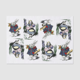 不思議の国及び白いウサギのクラシックなアリス 薄葉紙