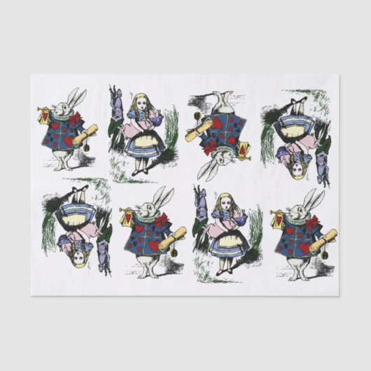 不思議の国及び白いウサギのクラシックなアリス 薄葉紙 (正面)