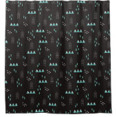 不思議の国幾何学的な夜パターン シャワーカーテン (正面)