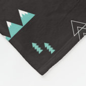 不思議の国幾何学的な夜パターン フリースブランケット (角)