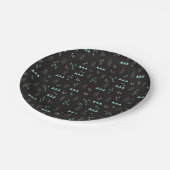 不思議の国幾何学的な夜パターン ペーパープレート (アングル)