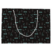 不思議の国幾何学的な夜パターン ラージペーパーバッグ (裏面)