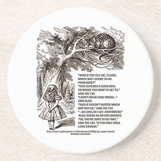 不思議の国方法私はここから行くべきです コースター (正面)