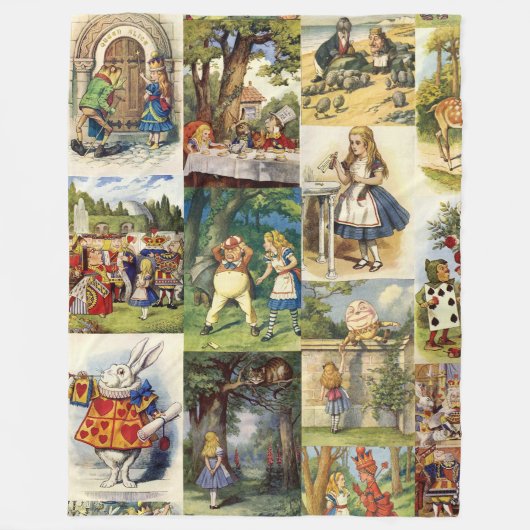 不思議の国毛布のアリス フリースブランケット (正面)