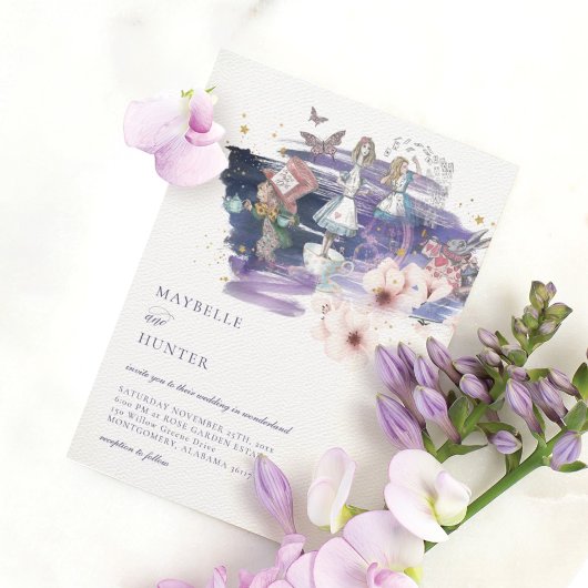 不思議の国結婚の不思議な童話 招待状